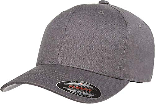 Flexfit/Yupoong Cotton Twill Fitted Cap (XX-Large, Grey)