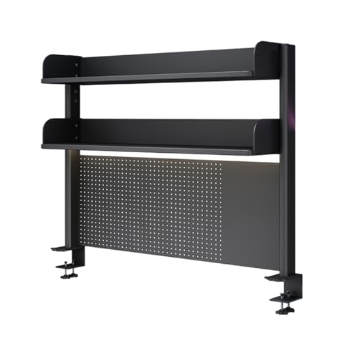 Étagère de bureau e-Sport noire 60cm à pince pour optimiser l'espace gaming