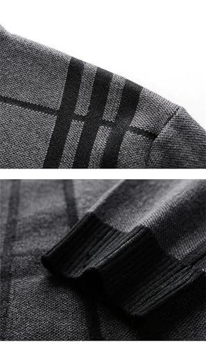 Men's Casual Knitted Cardigan Stripe Straight Print Warm Button Fashion Men's Clothes4