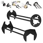 Ensemble de 2 Clés Robinet Multifonctionnelles - 7 Tailles Universelles pour Lavabo, Évier, Sous Évier - Clé Hexagonale à Quatre Griffes pour Plombier - Cuisine et Salle de Bain