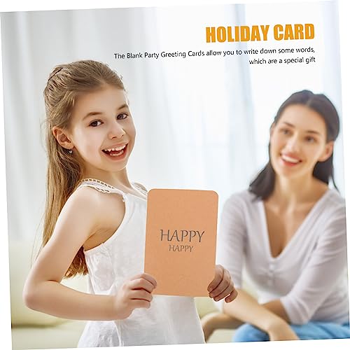 Lurrose 50 Unidades Dobre Os Cartões Em Branco Ao Meio Saudações Cartões De Presente Etiqueta De Pap