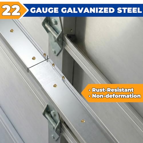 Sidasu 16 FT Garage Door Strut, Heavy Duty Steel Garage Door Reinforcement Bracket, Garage Door Hurricane Brace Kit, DIY & Professional Installation