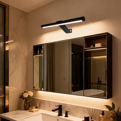 Apliques de pared LED con control táctil regulable y recargable USB para baño 7