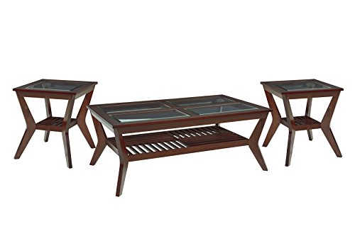 Standard Furniture Norway 3-Pack Accent Tables, Cherry Brown