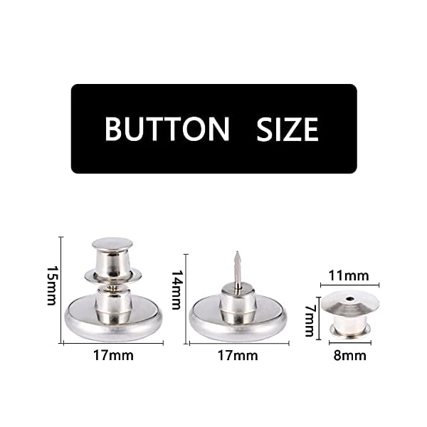 12PCS Button Pins for Jeans|Replacement Button|Instant Detachable Pants Pins to Extend or Reduce Pants Waist Size, Suitable for Cowboy Clothing, Backpack, Skirt, Jackets, Bags,Crafts DIY - Image 7