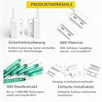 5pcs Weiss Sicherheitskontaktsensor für Fenster, Tor, Alarm, magnetischer Reed-Schalter magnetischer Türsensor, Magnet in der Nähe – Stromkreis verbinden, Magnet entfernt – Stromkreis unterbrechen – Ansicht 5
