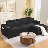 Hretanant 105 Inch Cloud Sectional Couch Modern Modular Sectional Sofa with Deep Seat - L...