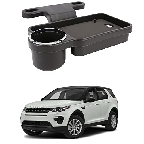 Image of Oshotto (FT-04) Foldable Car Auto Headrest Rear Back Seat Table Drink Food Cup Tray Holder Compatible with Land Rover Discovery Sport - Black