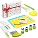 Messe mit günstig Kaufen-Kindermesser 16-teiliges Kinder Sicherheit Kochmesser Küchenmesser Set mit Gemüse Ausstechformen, Holzmesser, Schneidebrett - Perfektes Weihnachts- oder Geburtstagsgeschenk für Kinder ab 2 Jahren