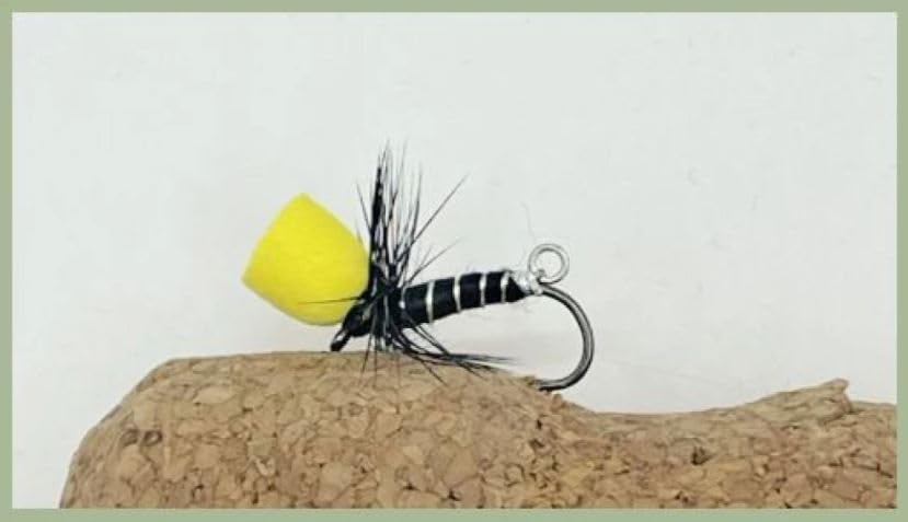 Barbless Suspender Dink trout flies, Black, choice of size and quantity, Best Suspender flies, Emergers Fly Fishing (6, Mixed)