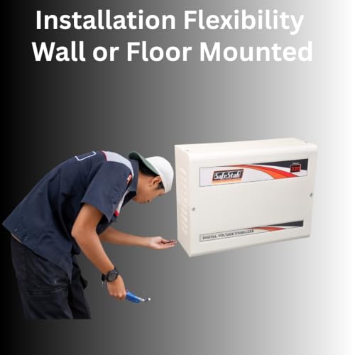 Image of WMT 400D Voltage Stabilizer for Up to 1.5 Ton Air Conditioner | 130V-300V Wide Working Range | Digital Display | High & Low Voltage Protection | Metal