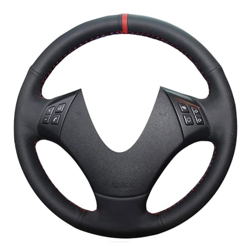 Eiseng DIY Sew Black Microfiber Leather Car Steering Wheel Cover for BMW 3 Series E90 E91 E92 E93 320i 325i 328i 330i 335i 2006-2011 Interior Accessories