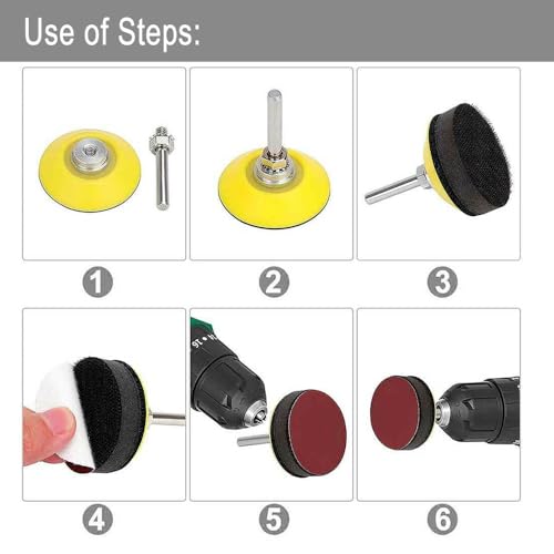 Image of 240 Pcs 2 Inch Sanding Discs Kit, 80-5000 Grit Hook and Loop Sand Paper