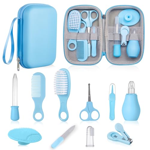 Lictin 12pcs Trousse de Soin Bébé, Trousse de Toilette Bébé, Bébé Naissance, Trousse de Soin Bébé Naissance, Sans BPA pour les Voyages et la Maison