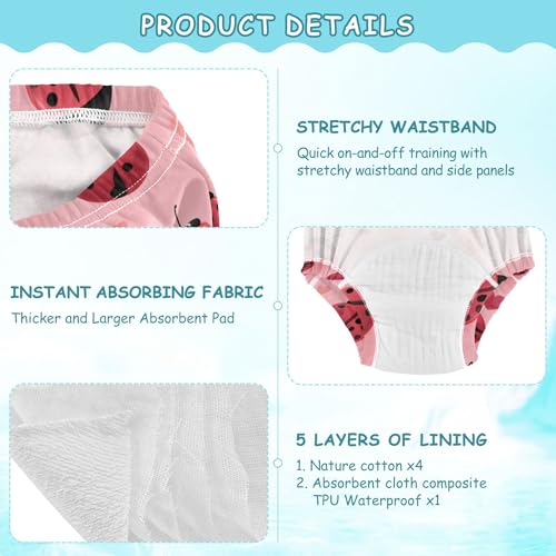 Image of Toddler Potty Training Underwear Cotton Absorbent Soft Baby Girl Boy Potty Training Pant 2t-5t