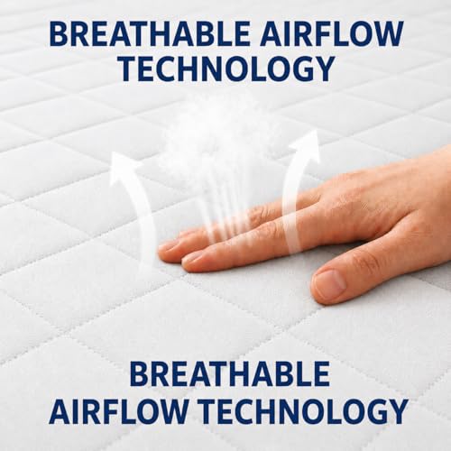 Image of RESTIFY 100% Waterproof Quilted King XL Size Mattress Protector 78x72 Inch 6.5x6 Ft Fits Upto 10 Inch Mattress | Premium Cotton Breathable Bed Protector | Mattress Cover for Double Bed |White