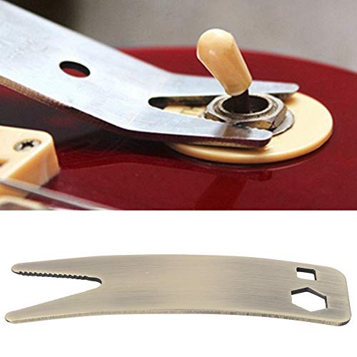 Llave de metal para guitarra, herramienta multiusos para guitarra y bajo, accesorio para reemplazo de perilla de interruptor de guitarra miniatura 2