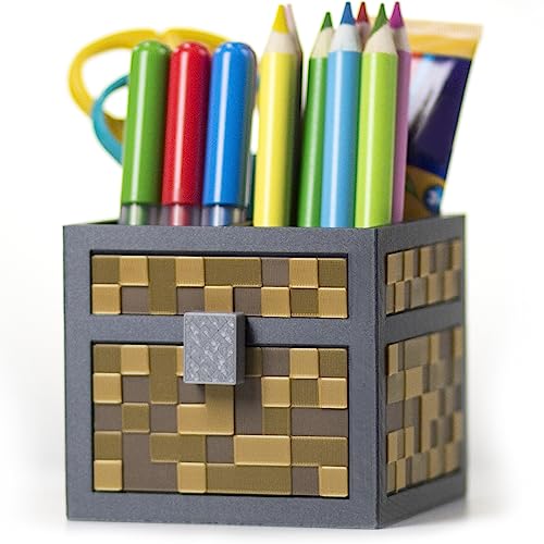Kajawis Organizador de lápices de colores, organizador de escritorio para niños, estilo Pixel, estilo minecraft ECO (marrón) Kajawis Organizador de lápices de colores, organizador de escritorio para niños, estilo Pixel, estilo minecraft ECO (marrón)
