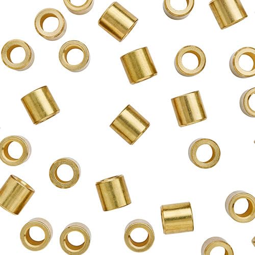 WidgetCo 5mm Solid Brass Shelf Pins Sleeves, Requires 9/32" Drilled Holes, Fits 1/4" Shelf Pins, Requires 8mm Hole, Fits 5mm Shelf Supports (Qty 100)