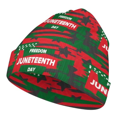 Juneteenth Freedom Day Kids Beanie Hat for for Girls Boys Children Cap Winter Knitted Chemo Cancer Headwear Accessories Gifts Decoration Black