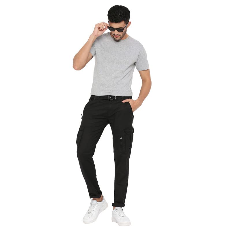 Image of BEEVEE Mens Fixed Waist Cargo Pant with D-Ring Belt.