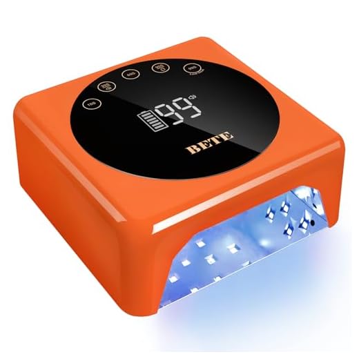 BETE Lâmpada De Unha Led Sem Fio, Luz De Unha Uv Recarregável De 78 W, Sensor Infravermelho Inteligente E Tela Lcd, Lâmpada De Cura De Unha, Secador De Unha Portátil, Luz De Esmalte Em Gel Com 5 Aj