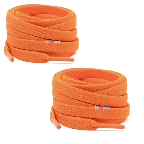 Image of 2 PAIRS Flat Shoe laces 48 Inches Wide Shoelaces for Athletic Running Sneakers Sports Shoes Boot Laces Strings (2 Pairs)