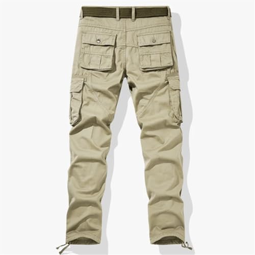 Solid Color Casual Simple Vintage Belt Pocket Stitching Men's Outdoor Work Pants2