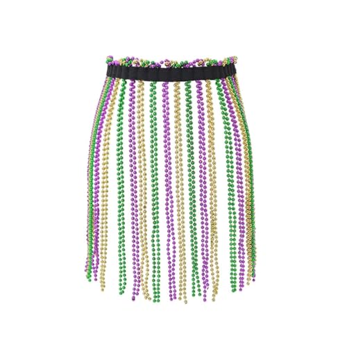 Jupe danse ventre réglable anti-glisse avec paillettes et pompons