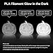AMOLEN 3D PLA Printer Filament, 1.75mm Glow in The Dark White PLA Filament for 3D Printing, Best with UV Lamps, 1kg Spool (2.2lbs), Dimensional Accuracy +/- 0.02 mm, Fit Most FDM 3D Printers