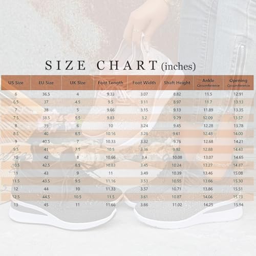 Women's Glittery Rhinestone Fashion Breathable Wedge Sneakers, Sparkly Bling Wedding Dressy Tennis Shoes for Bride 6