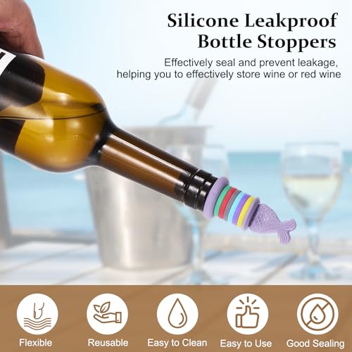 Divertidos tapones de vino con forma de pez para compartir sonrisas 6