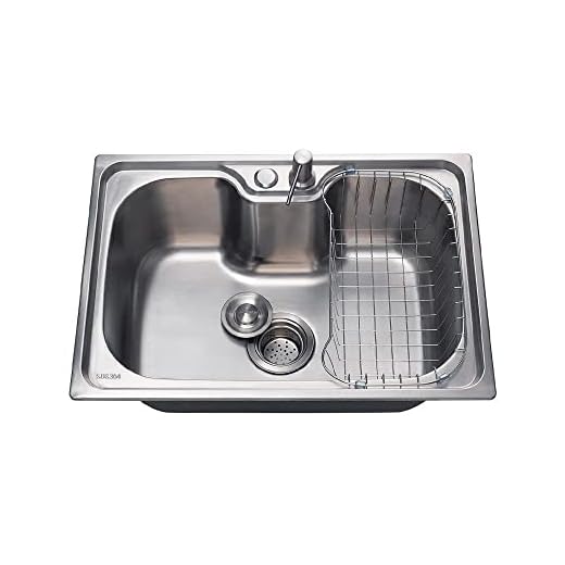 Pingoo.Casa, Cuba para Cozinha com Acessórios, Gourmet, Aço Inox 304, Jaraqui, Prata
