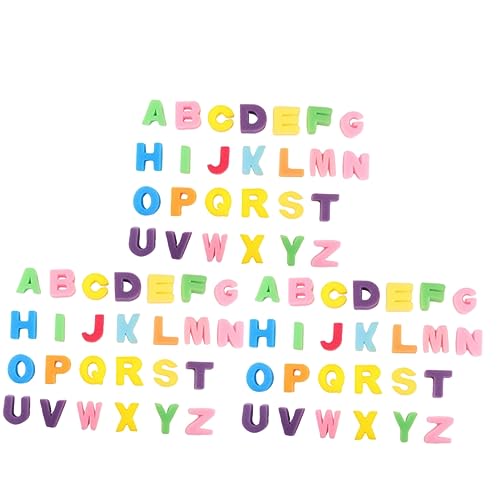 DOITOOL 78pcs Boys and Girls Alphabet Stickers Paint Sponges Creative Painting Craft Sponge Stamps for Early Learning DIY Letters for Toddlers Random Color