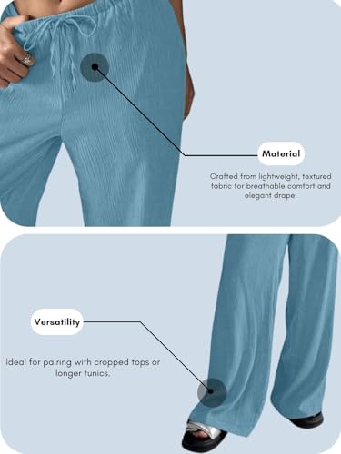Image of GRECIILOOKS High Waist Trousers for Women - Flared Korean Style Formal Pants | Elegant Workwear for Office, College & Events (Available in Plus Size)