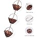 YJNSFT 8 ft Copper Plated Rain Chain for Outside Downspouts, Adjustable Rain Catcher for Garden Gutters, Decorative Metal Hanging Flower Spiral Rain Bells, 12 Lotus Cups, Red Copper Color