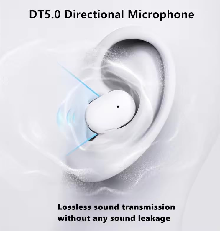 Auriculares inalámbricos para dormir, 2.5 g, ultraligeros, juego de auriculares duales con funda de carga, prevención de fugas de sonido DT5.0, controlador de 12 mm, batería de 30 horas