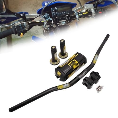 Kit Guidon Moto 28 mm,Guidon 800 mm + Poignee + Rehausse Pontet 28 mm + Mousse pour KX KXF YZ YZF CR CRF Motocross ATV Quad