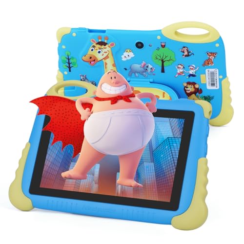 C idea Tabletas de 7 Pulgadas para niños, Android 13 HD Pantalla IPS Tabletas para niños 2GB+32GB, WiFi, Cámaras duales, Tableta educativa de Aprendizaje para niños pequeños Azul