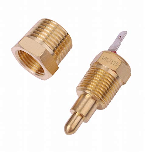 Hhcsop KO10018 175-185 Degree Electric Fan Relay Kit Cooling Fan Thermostat Switch Temp Sensor Temperature Fan Wiring Kit 40 50 60 Amp Relay Kit thumb #2