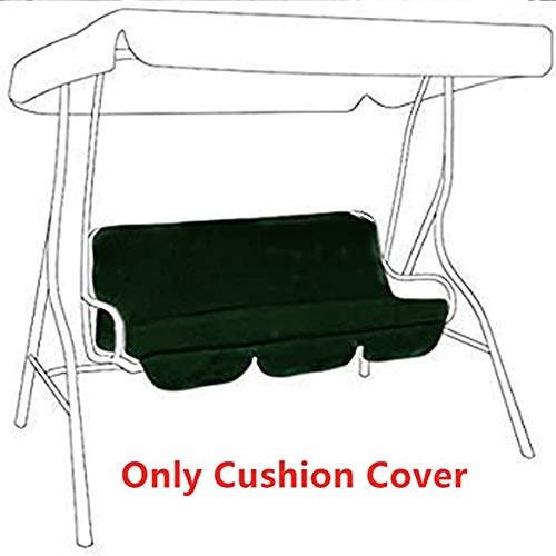 Black Complete Replacement Cushions Set for 3 Seater Swing Seat