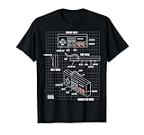 Nintendo NES Controller Parts Schematic Graphic T-Shirt