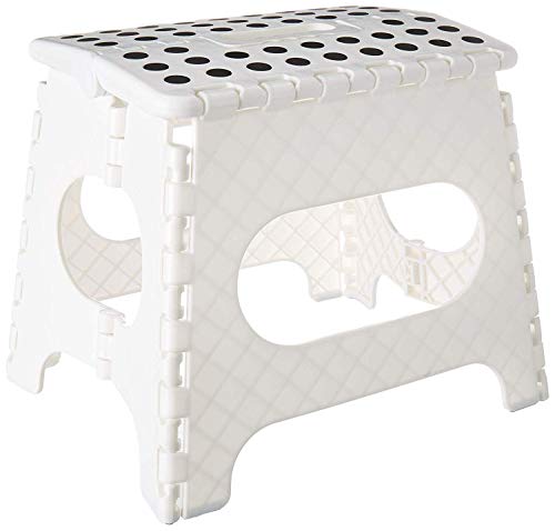 Folding Step Stool - Lightweight 11 Inch Step Stool is Sturdy Enough to