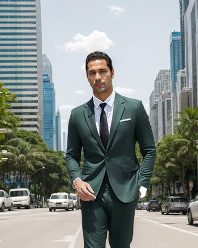 Suits for Men Regular Fit Men Suits 2 Piece Set Tuxedo Jacket and Pants Wedding Prom Business Party Attire3