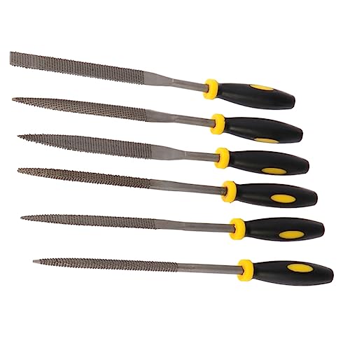 SEWOART Wood File Set 160x4mm Mini Rasp File Anti-slip Grip for Wood Leather Metals