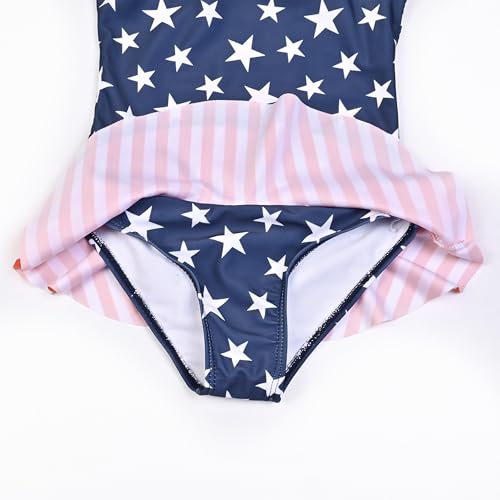 Image of QPANCY One Piece Swimsuits for Girl Ruffle Unicorn Bathing Suits Strap Swimwear