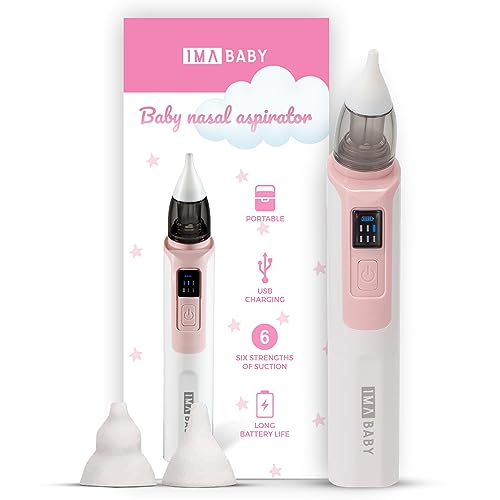 Image of Nasal Aspirator for Baby - Electric Nose Suction for Baby | Baby Nose Sucker with 6 Suction Levels and 2 Silicone Tips | USB Rechargeable Portable Booger Sucker for Baby