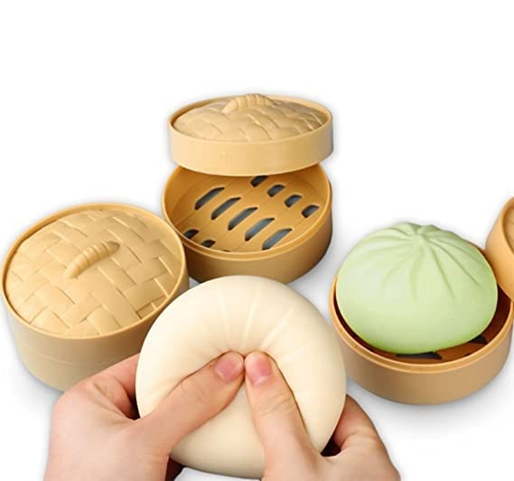 Image of Kabello Dumpling Plushie Cute Buns Squeezing Soft Toy (Multicolor) 1 Pcs