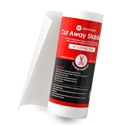 Poolin Cut Away Stabilizer 12 x 25 Yards Roll 2.5oz Medium Weight