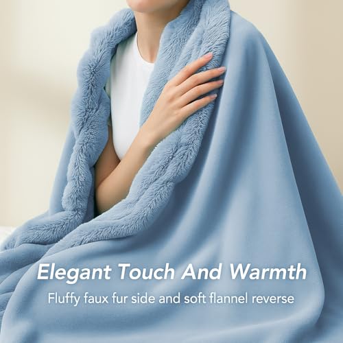 Image of VAS COLLECTIONS Bubble Blanket 600 GSM Heavyweight Ultra-Soft & Warm Blanket | Double Bed 223x223 cm (3000g) | Premium Winter Blanket for Bedroom & Heavy Winter Use - (Aqua, Double - 3Kg)